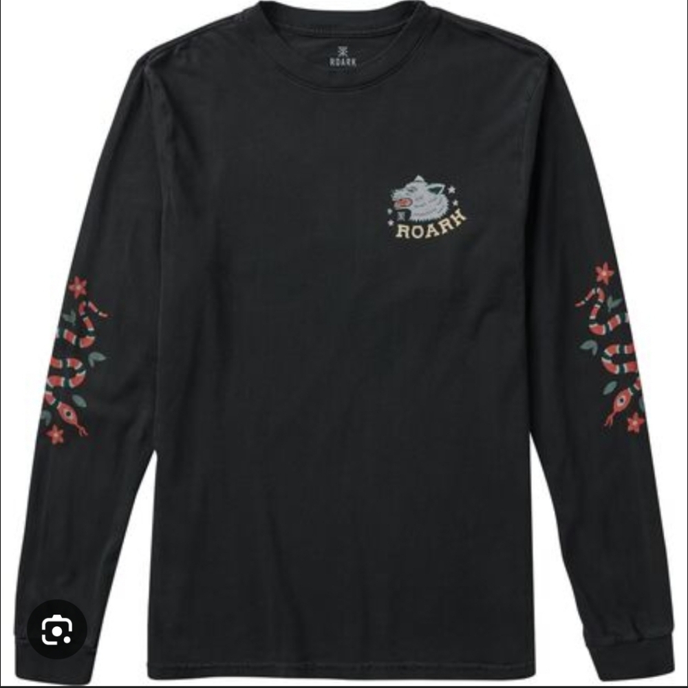 Roark Wolfpack Black Long-Sleeve Graphic T-shirt